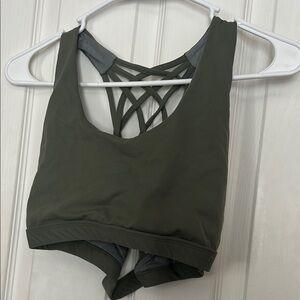 Women's Olive Green Sports Bra